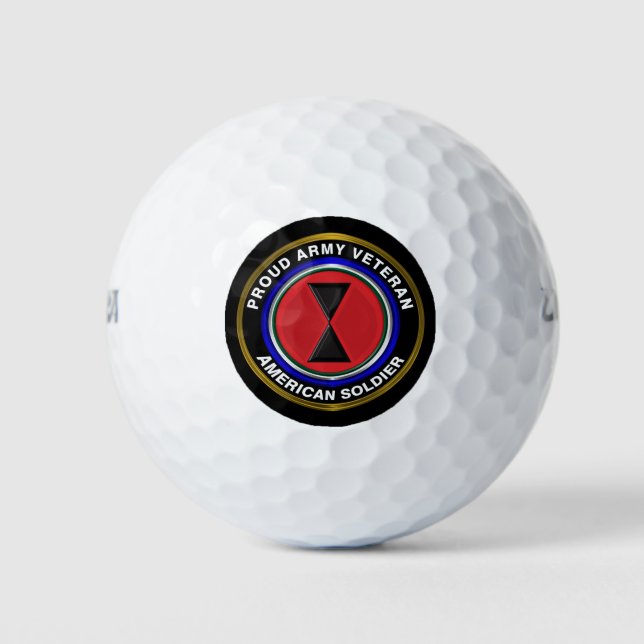 7th Infantry Division “Bayonet Division” Veteran Golf Balls (Front)