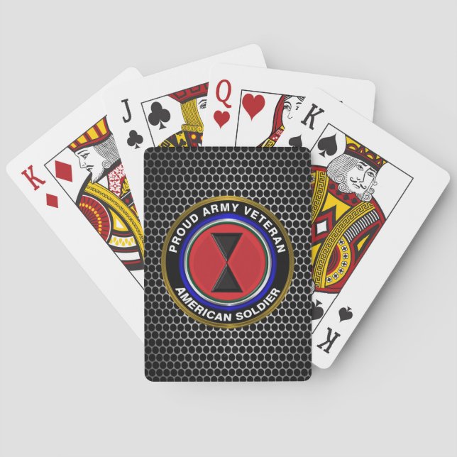 7th Infantry Division Bayonet Division Veteran Poker Cards (Back)