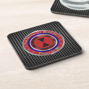 7th Infantry Division Beverage Coaster