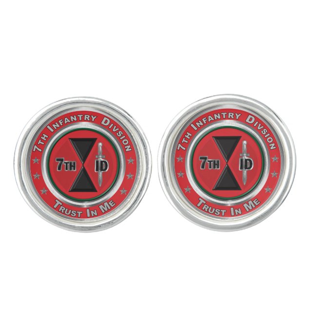 7th Infantry Division    Cufflinks (Front)