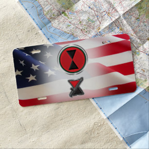 7th Infantry Division Customized Patch Insignia License Plate