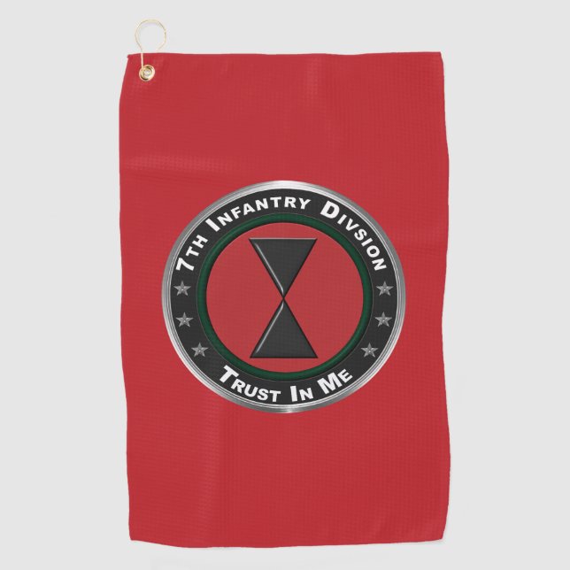 7th Infantry Division  Golf Towel (Front)