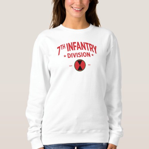 7th Infantry Division Hourglass Division Women Sweatshirt