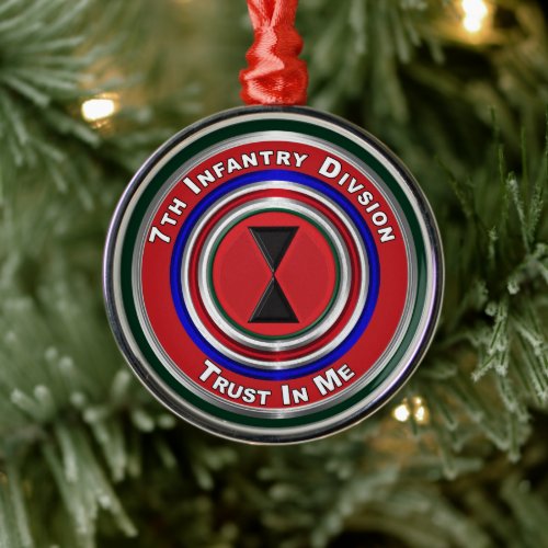 7th Infantry Division Keepsake Christmas Metal Ornament