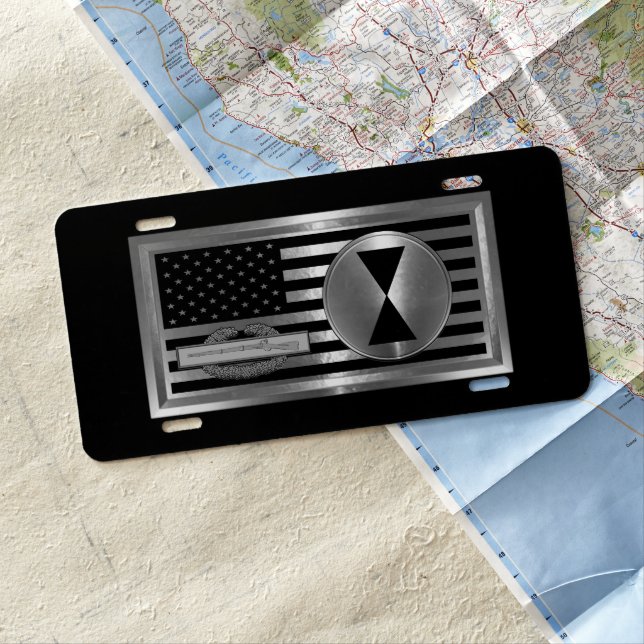 7th Infantry Division  License Plate (In Situ)