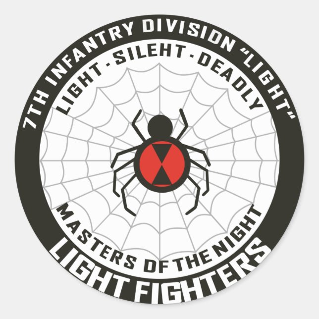 7th Infantry Division (Light) Classic Round Sticker (Front)
