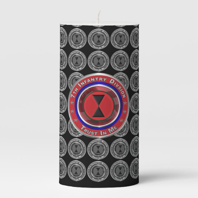 7th Infantry Division  Pillar Candle (Front)