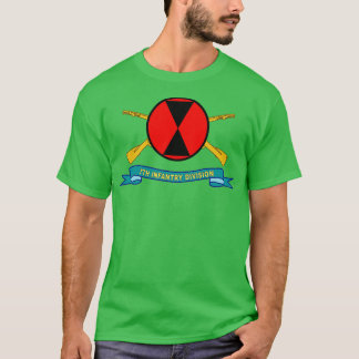 7th Infantry Division SSI w Br Ribbon X T-Shirt