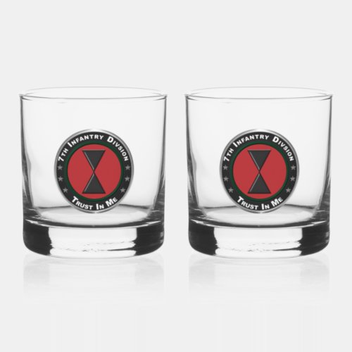 7th   Infantry Division Whiskey Glass