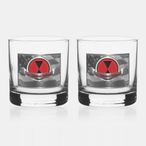 7th   Infantry Division Whiskey Glass