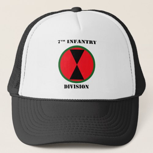 7th Infantry WText Division Trucker Hat