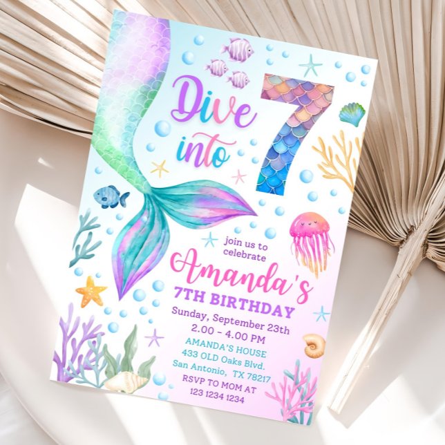 7th mermaid invitation, Dive into seven mermaid in Invitation (Creator Uploaded)