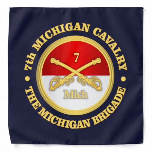 7th Michigan Cavalry rd Bandana