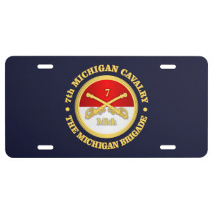 7th Michigan Cavalry (rd) License Plate