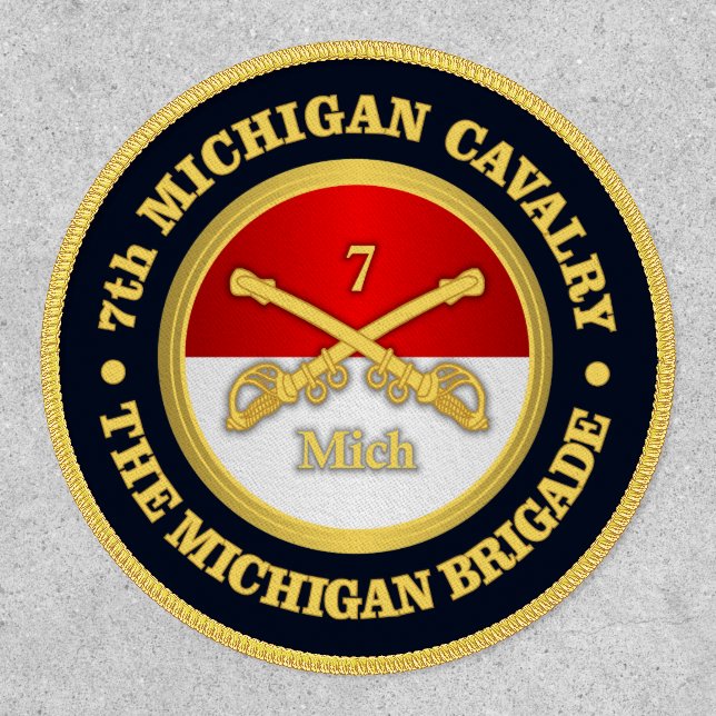 7th Michigan Cavalry (rd)  Patch (Front)