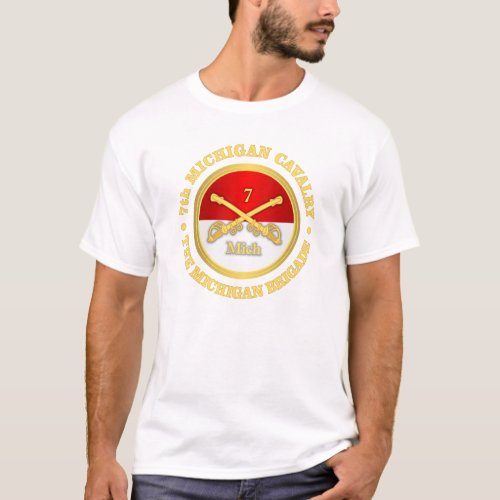 7th Michigan Cavalry rd T_Shirt