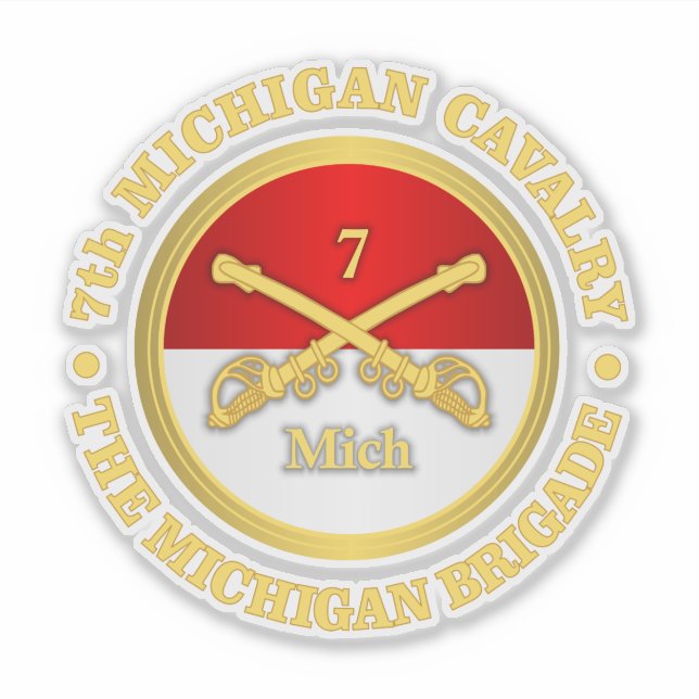 7th Michigan Cavalry Sticker (Front)