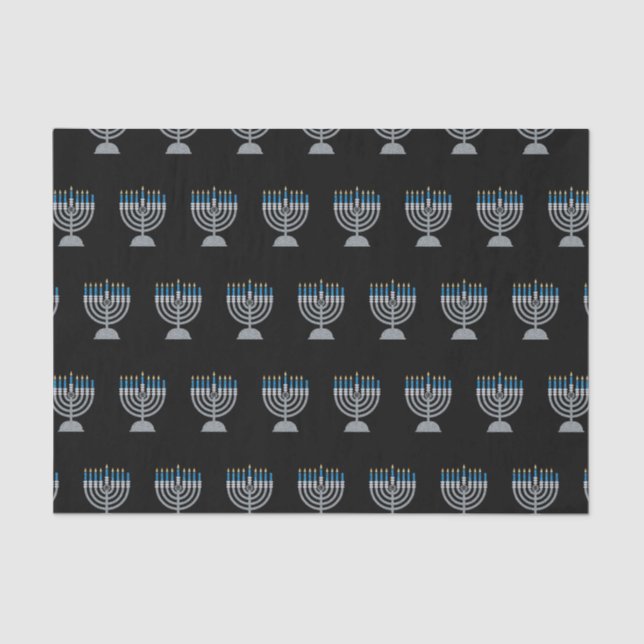 7th Night of Hanukkah Glitter Tissue Paper (Front)