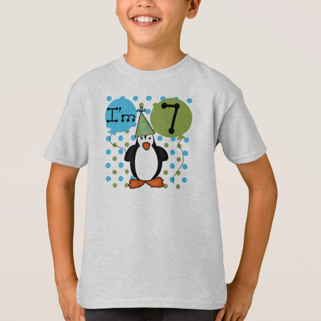 7th Penguin Birthday T-Shirt (Front)