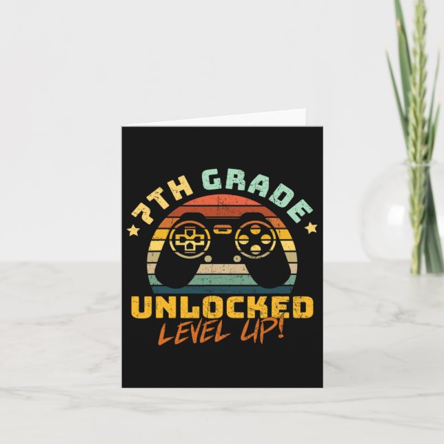 7th Seventh Grade Unlocked Level Up Game Back To S Card (Front)