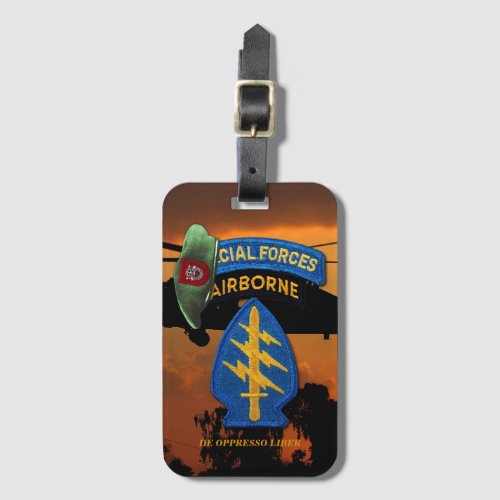 7th SFGA Special Forces Group Green Berets Luggage Tag