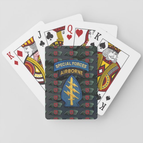 7th special forces green berets playing cards