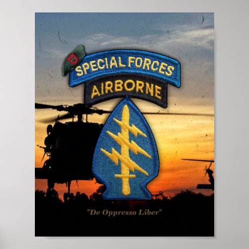 7th special forces green berets sfg sf poster