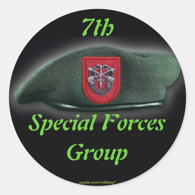 7th Special forces Green Berets veterans Sticker (Front)