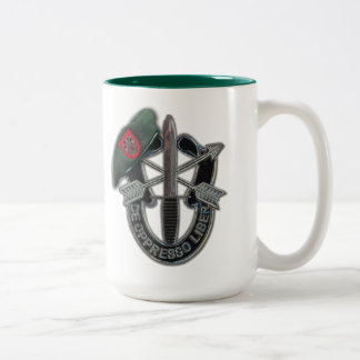 7th Special forces green berets veterans vets Two-Tone Coffee Mug