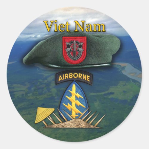 7th Special forces green berets vietnam Sticker