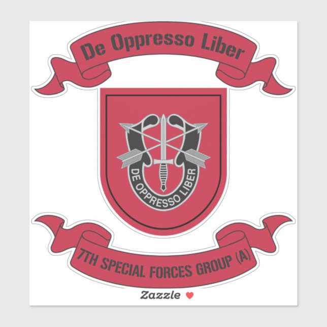 7th Special Forces Group (Airborne) 7th SFG Sticker (Sheet)