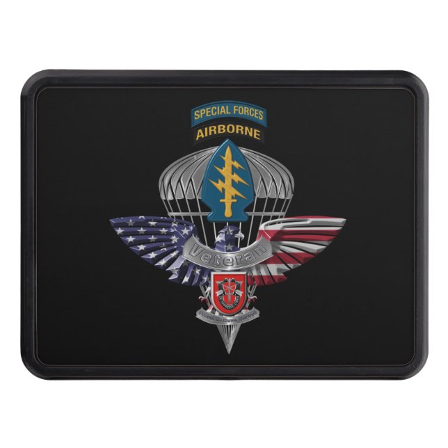 7th Special Forces Group (Airborne) Eagle  Hitch Cover (Front)