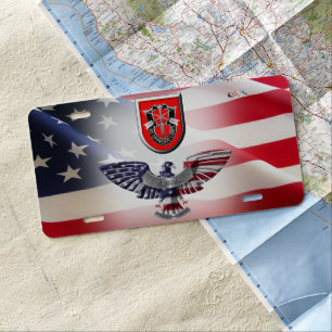 7th Special Forces Group (Airborne) Eagle License Plate