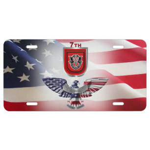 7th Special Forces Group (Airborne) License Plate