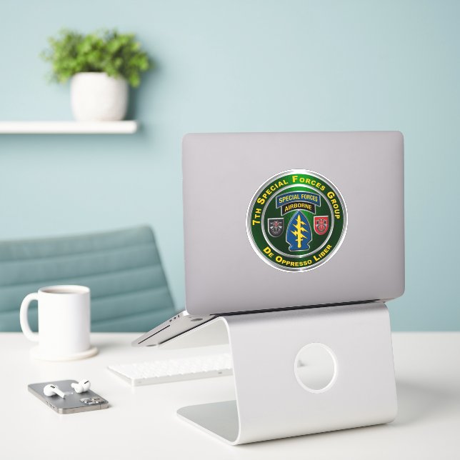 7th Special Forces Group Airborne  Sticker (Laptop On Desk)