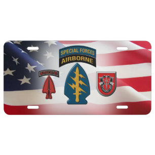 7th Special Forces Group Customized Patch License Plate