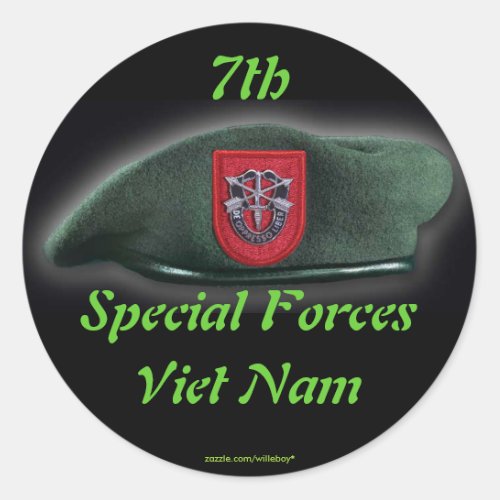 7th Special forces group Green Berets nam Sticker