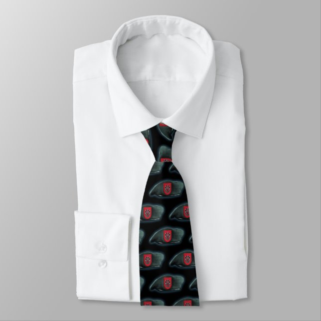 7th Special Forces Group Green Berets SF SFG Vets Neck Tie (Tied)