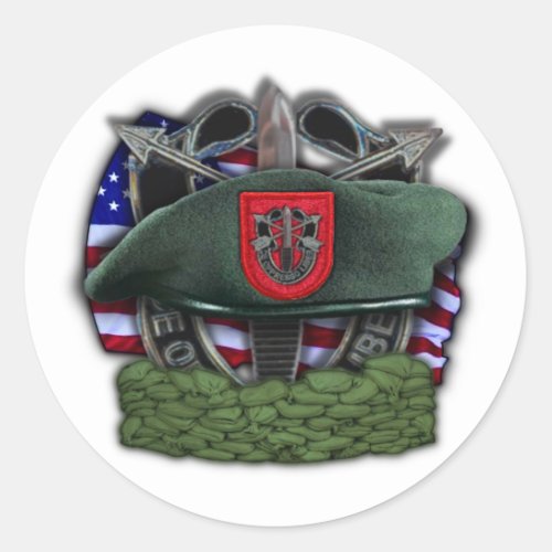 7th Special forces group Green Berets vets Sticker