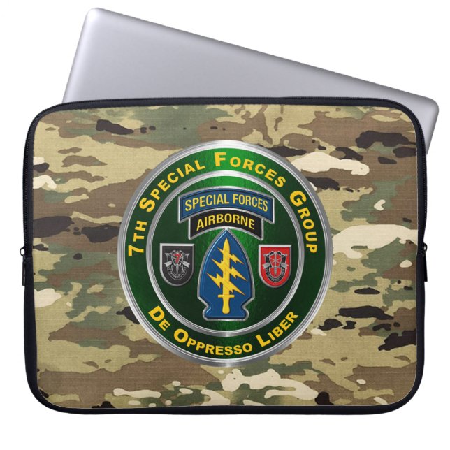 7th  Special Forces Group  Laptop Sleeve (Front)