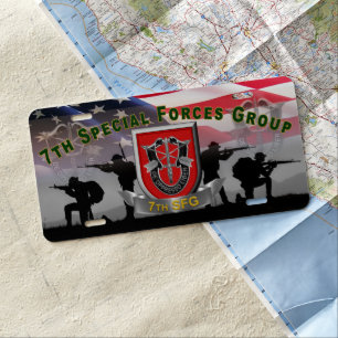 7th Special Forces Group License Plate