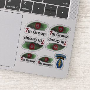 7th Special Forces SFGA SFG Green Berets Contour Sticker