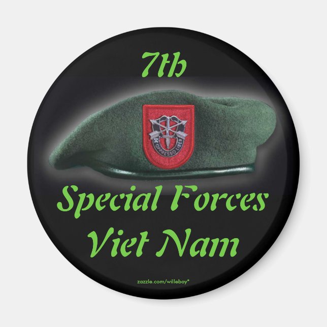 7th special forces veterans  Green Berets  Magnet (Front)