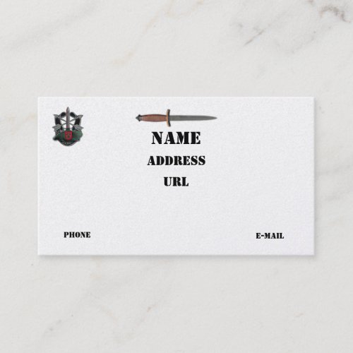 7th special forces vets lrrps recon lrrp patch business card