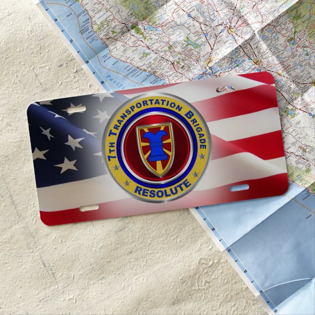 7th Transportation Brigade Expeditionary   License Plate (In Situ)