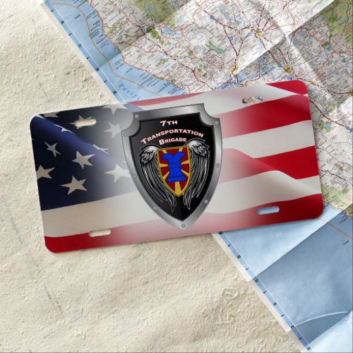 7th Transportation Brigade Expeditionary Shield License Plate