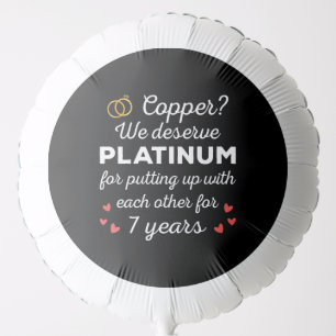 7th Wedding Anniversary I - Copper Funny Couple Balloon