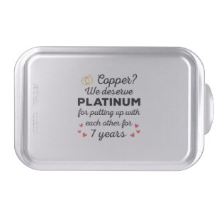 7th Wedding Anniversary I - Copper Funny Couple Cake Pan