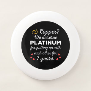 7th Wedding Anniversary I - Copper Funny Couple Wham-O Frisbee
