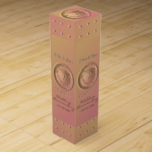 7th Wedding Anniversary Medallion Wine Box